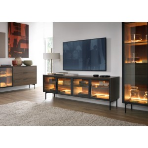 SZAFKA RTV 181 2D3S LUMI D (dąb dunin)