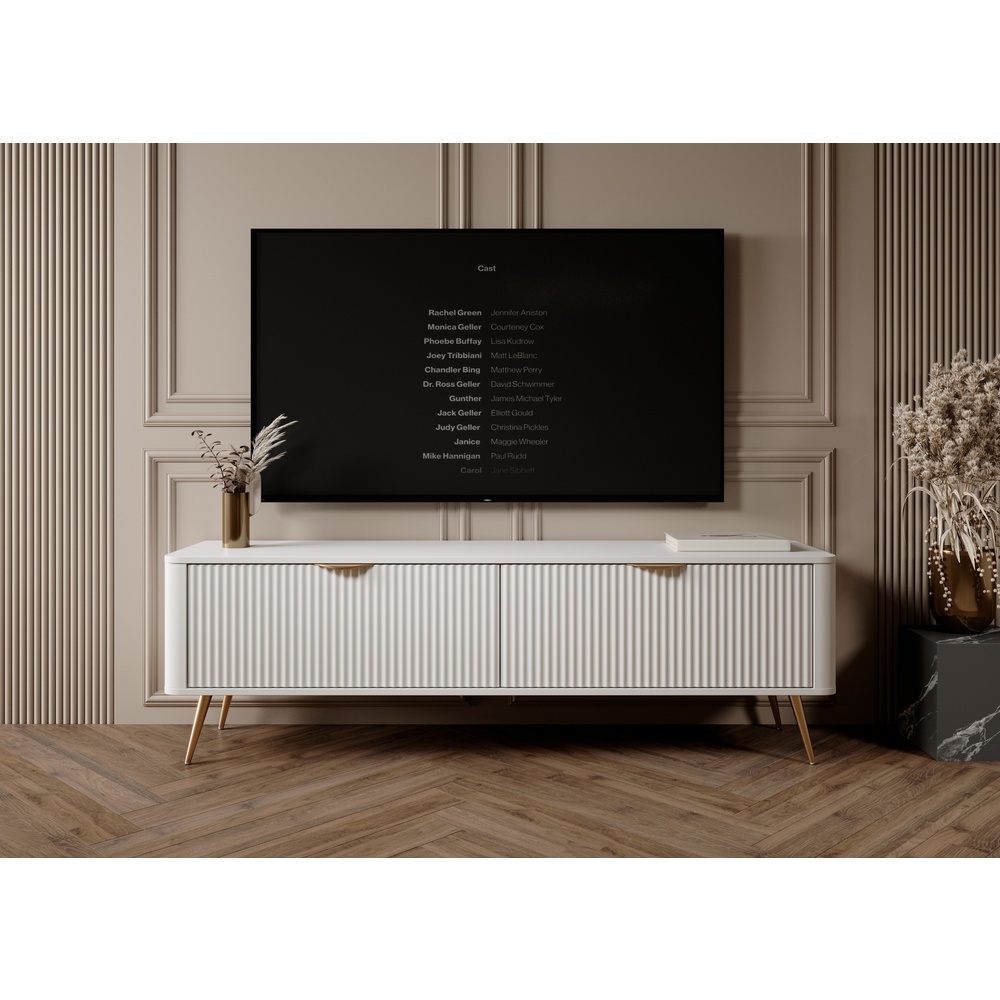 SZAFKA RTV LANTE 163 2D F (biały mat)