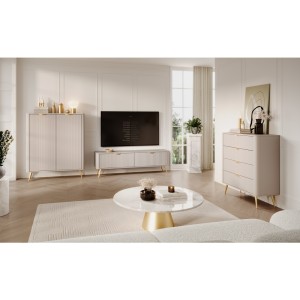 SZAFKA RTV LANTE 163 2D F (beż)