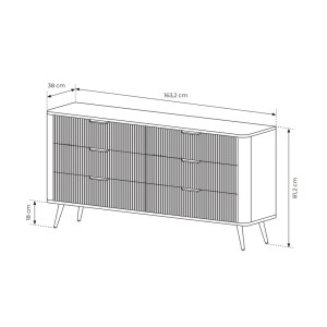 KOMODA LANTE 163 6S B (czarny mat)