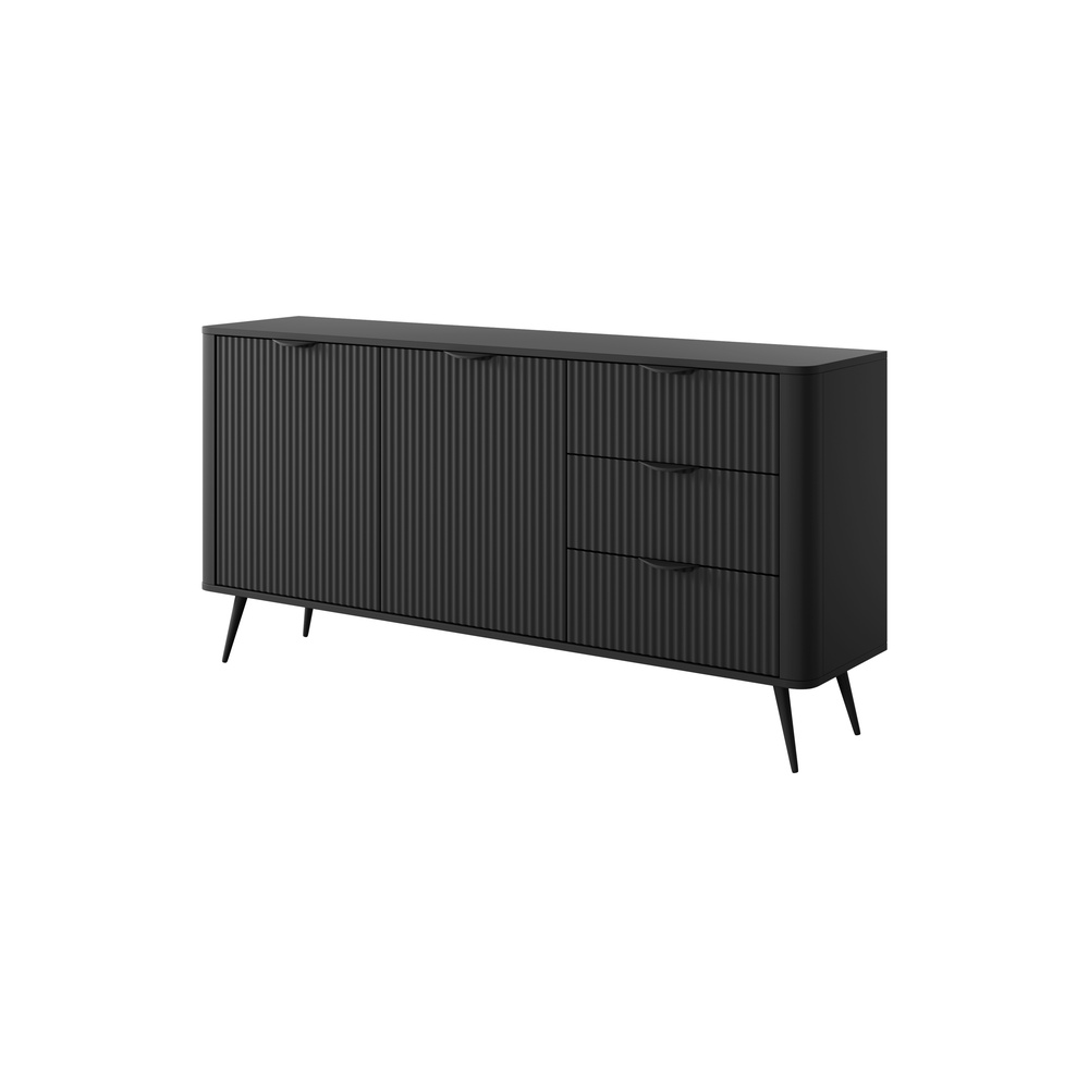 KOMODA LANTE 163 2D3S C (czarny mat)
