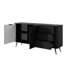 KOMODA LANTE 163 2D3S C (czarny mat)