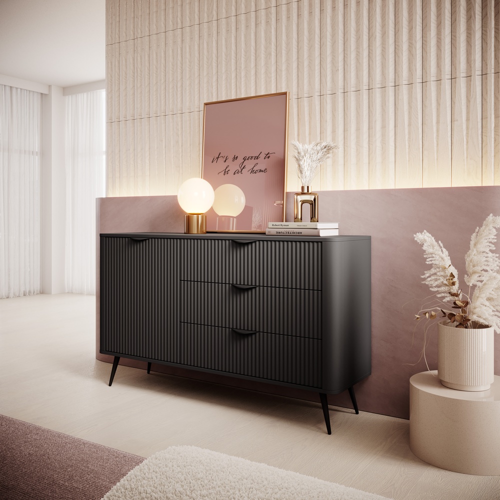 KOMODA LANTE 138 D3S D (czarny mat)