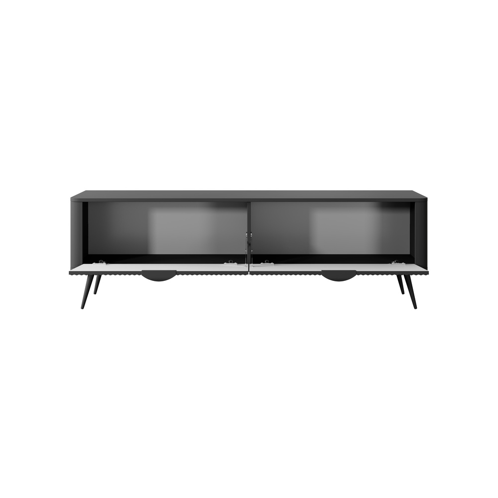 SZAFKA RTV LANTE 163 2D F (czarny mat)