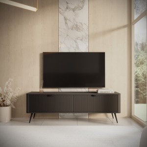 SZAFKA RTV LANTE 163 2D F (czarny mat)
