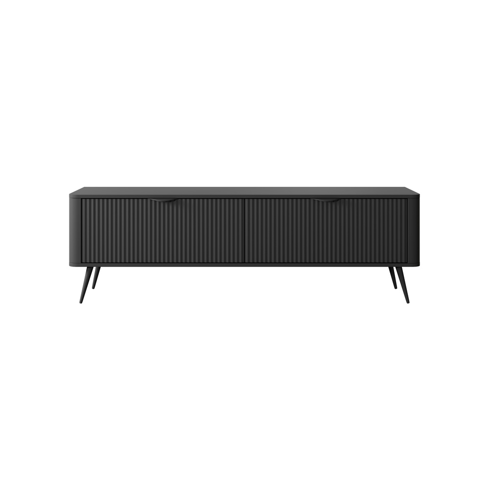 SZAFKA RTV LANTE 163 2D F (czarny mat)