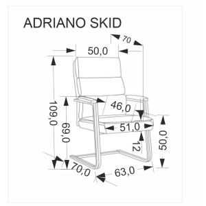 ADRIANO SKID fotel pracowniczy czarny