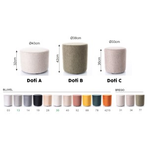 Puf doti b velvet