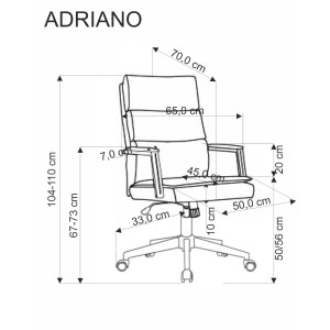 ADRIANO fotel obrotowy oliwkowy