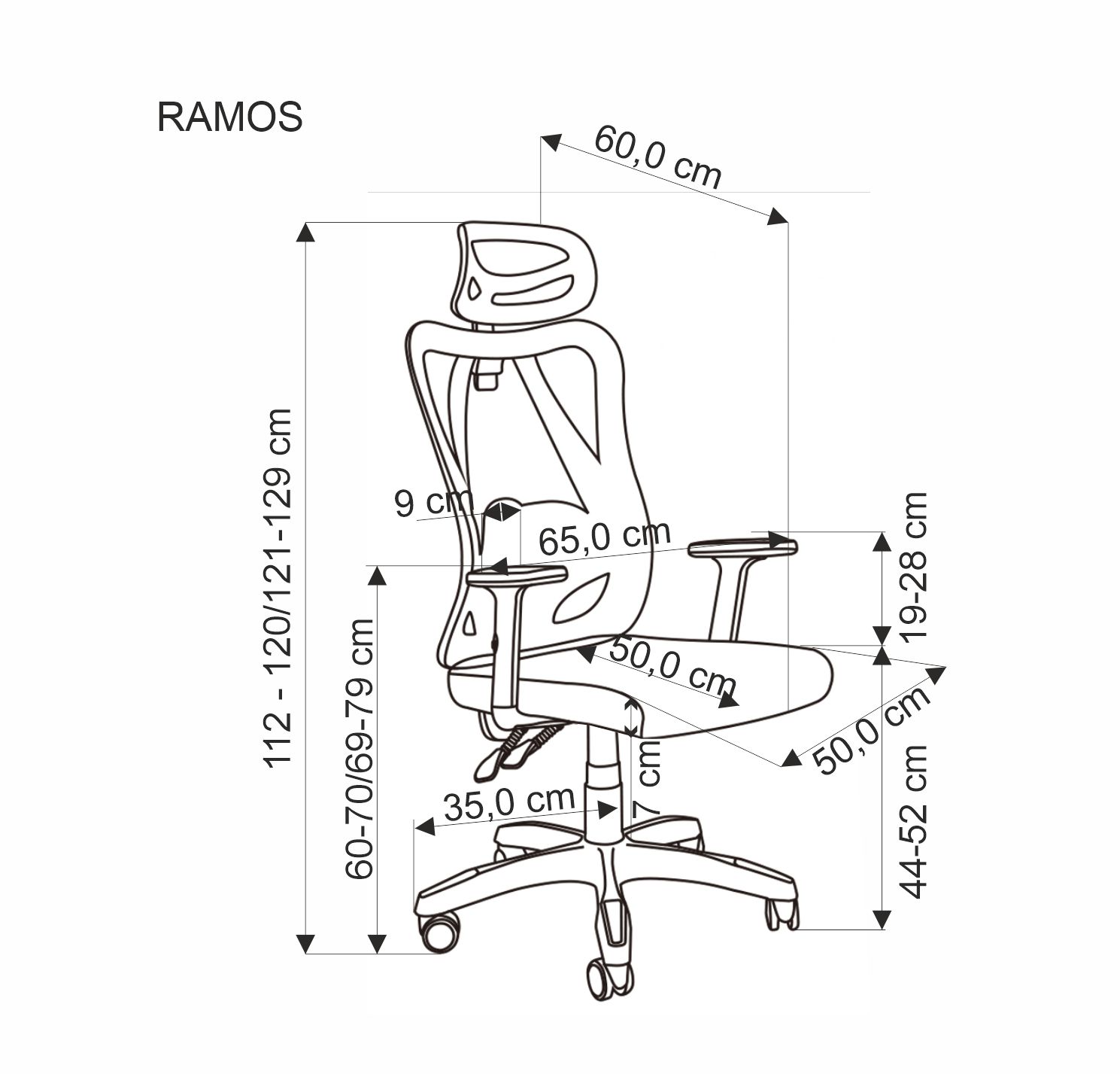RAMOS fotel gabinetowy czarny