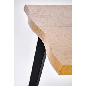 DICKSON 2 stół rozkładany 150-210/90 cm, blat - naturalny, nogi - czarny