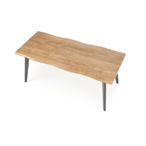 DICKSON 2 stół rozkładany 150-210/90 cm, blat - naturalny, nogi - czarny