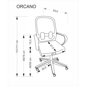 ORCANO fotel gabinetowy czarny