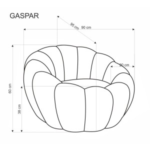 GASPAR 2 fotel wypoczynkowy musztardowy